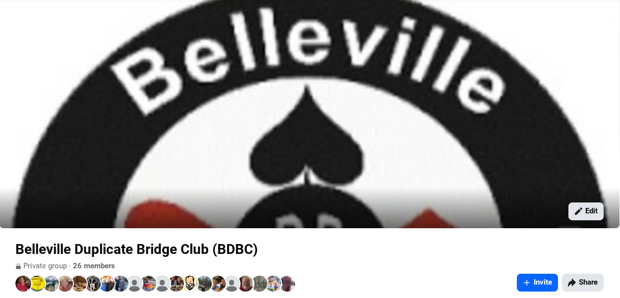 Facebook Group - Belleville Duplicate Bridge Club (BDBC)