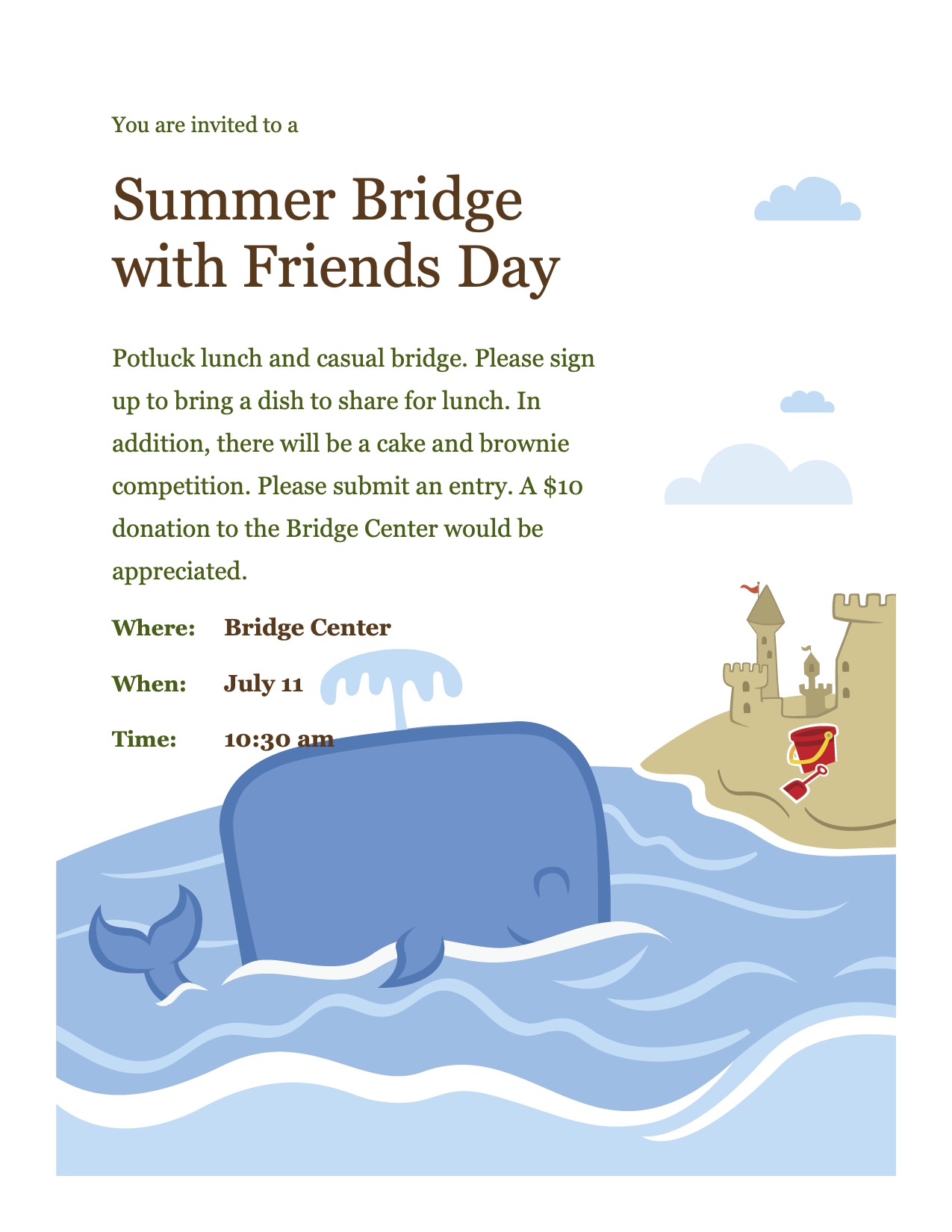 Summer Bridge With Friends July 11, 2026