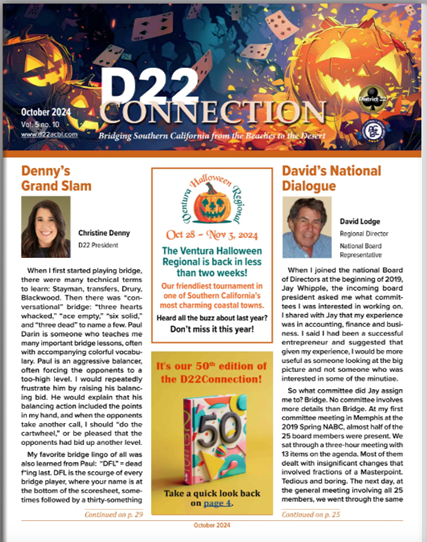 Click here to view the October D22 Connection 50th Edition!