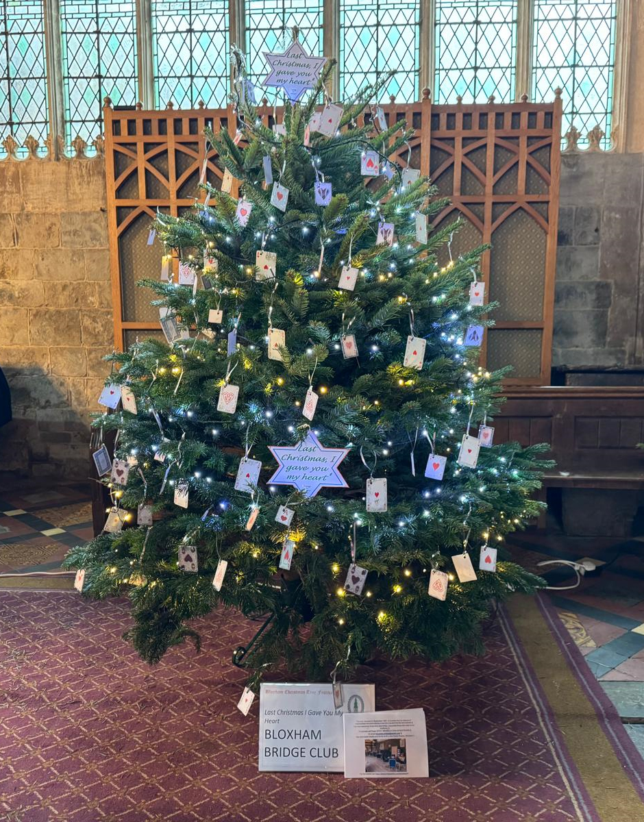 Club Tree in Our Lady of Bloxham in their Christmas Tree Festival 6-8 December