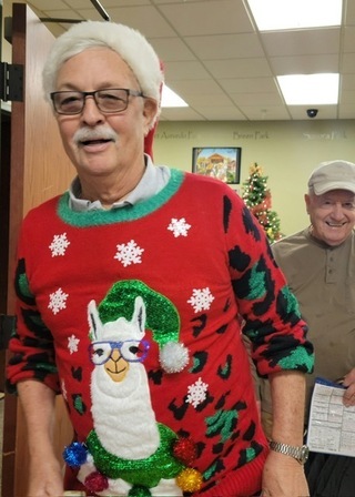 BILL IN HIS UGLY SWEATER ATTIRE!