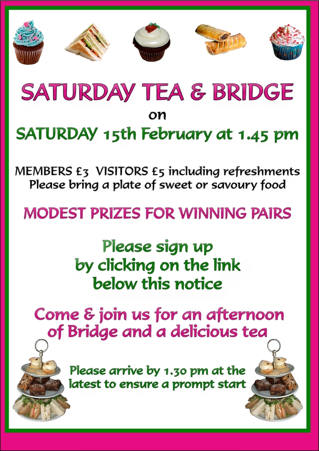 FEBRUARY SATURDAY TEA