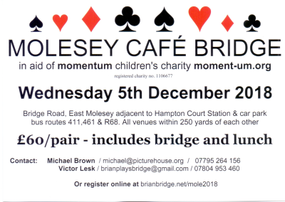 Molesey Cafe Bridge on 5th December