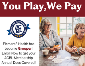 Your Health Plan MAY cover your annual ACBL dues.