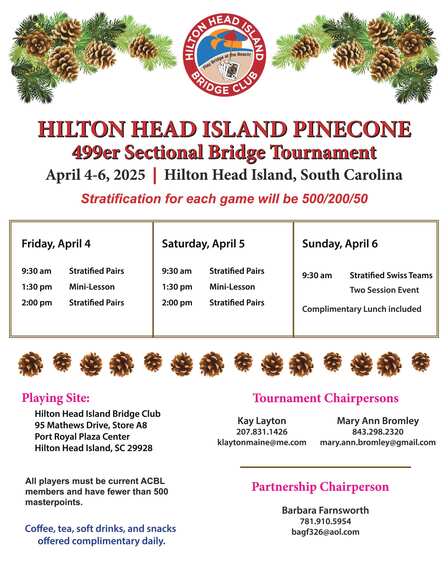 2025 PINECONE TOURNAMENT