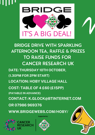 CHARITY BRIDGE DRIVE - everyone welcome