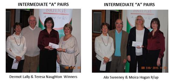 LEIXLIP PRIZEWINNERS AT THE REGIONAL PAIRS