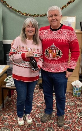 2024 Lesley Richards Winner of the best Christmas Jumper