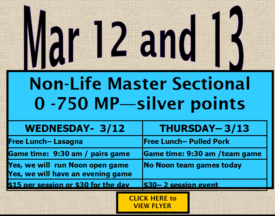 Mar 12 and Mar 13 Sectional