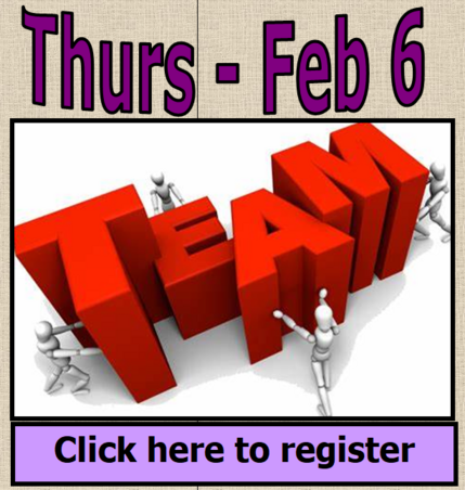 TEAM GAMES- Pre-Registration required