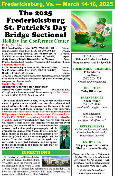 Fredericksburg  March  Sectional