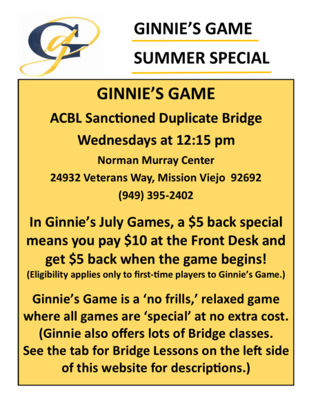 Ginnie's July Special
